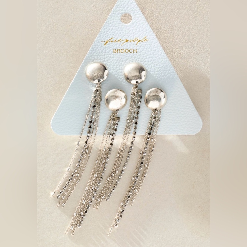 Free People Brandy Fringe Pin Set Brooch